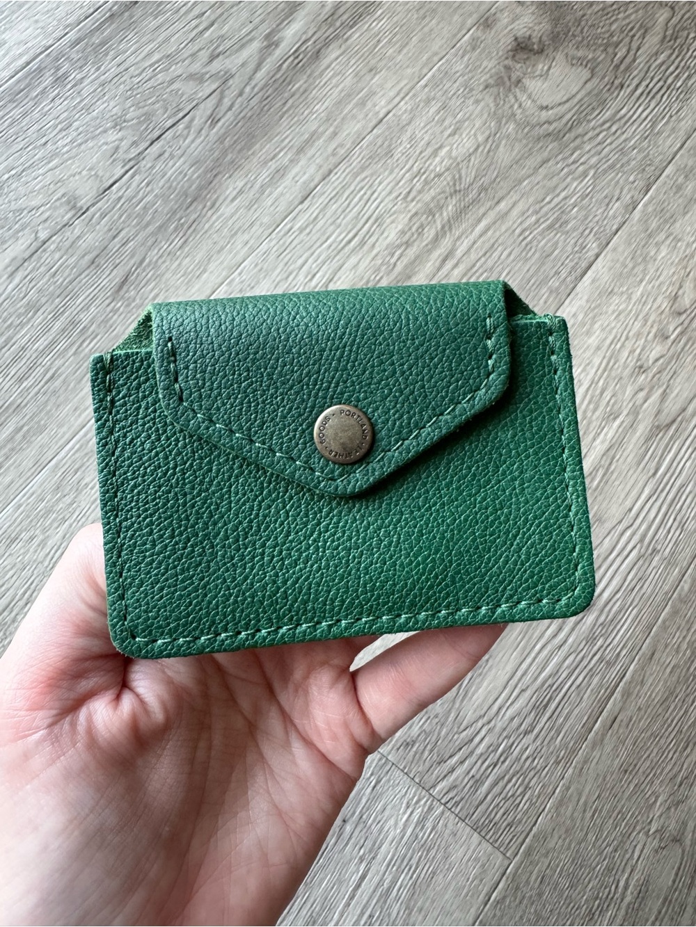 Portland Leather Bacalar Lovebug Wallet Plus Green